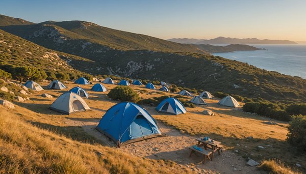 Quels sont les campings pas chers en Corse qui offrent des emplacements pour camper à un prix abordable ?